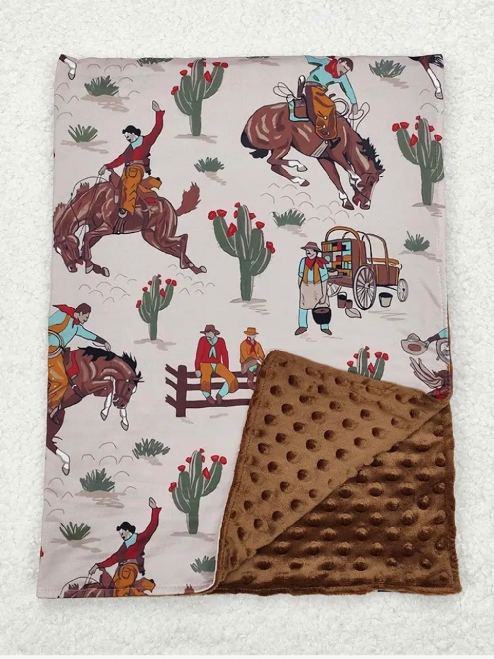 Cowboy Themed Baby Blanket